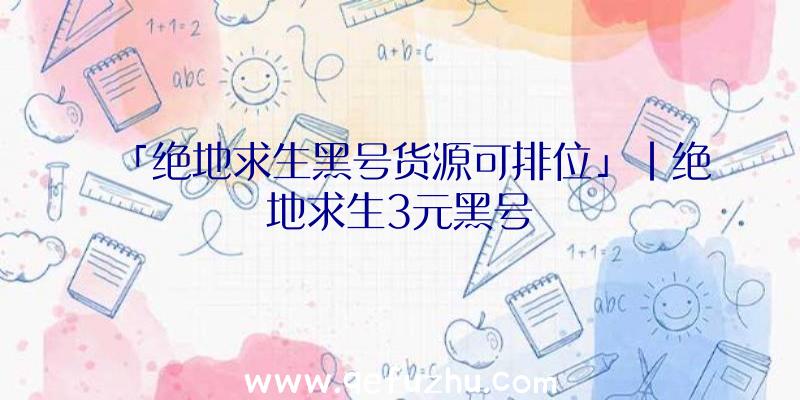 「绝地求生黑号货源可排位」|绝地求生3元黑号